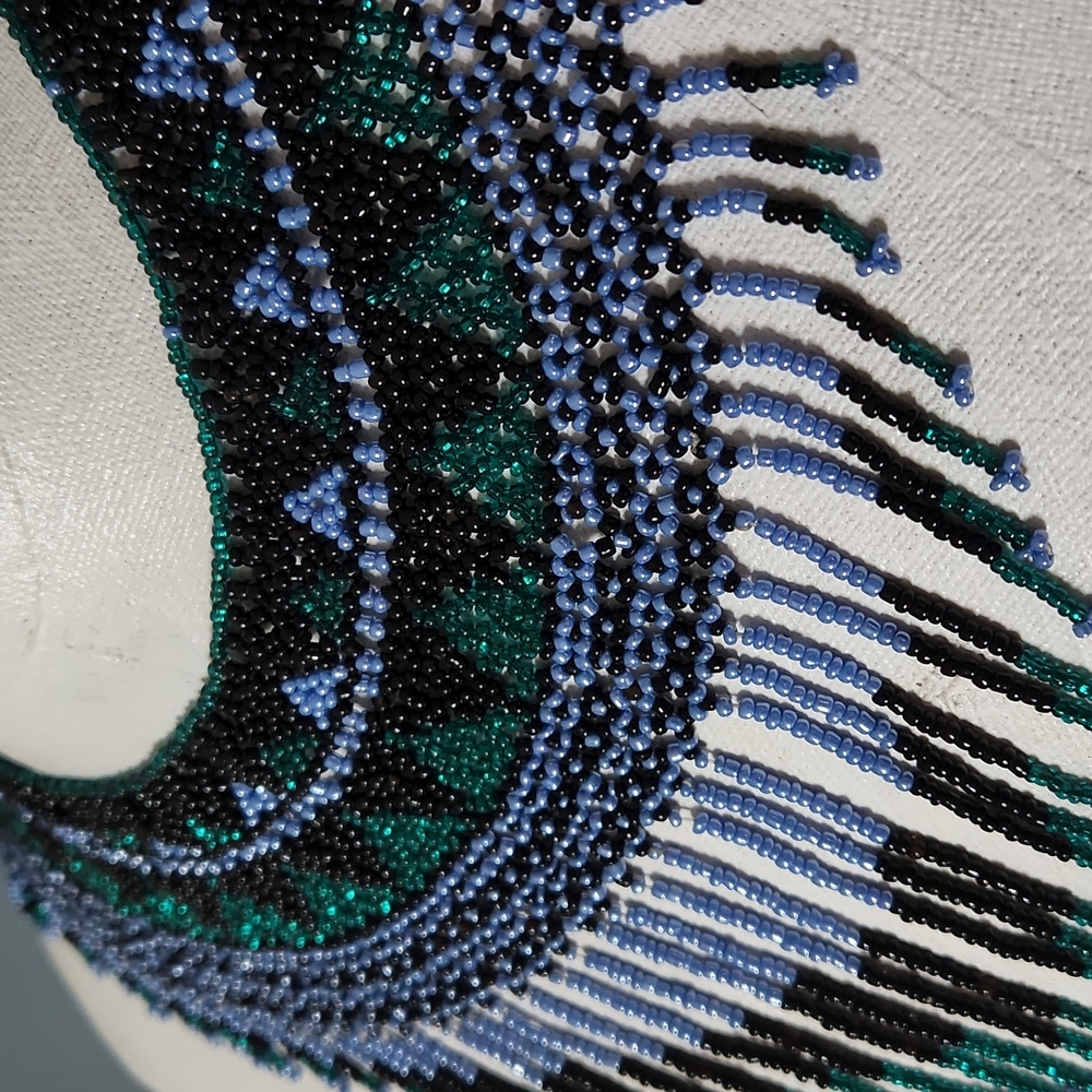 Hand-beaded statement necklace